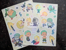 Load image into Gallery viewer, Holo Sticker Page (Zoro + Sanji) (PREORDER)