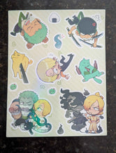 Load image into Gallery viewer, Holo Sticker Page (Zoro + Sanji) (PREORDER)
