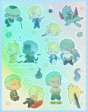 Load image into Gallery viewer, Holo Sticker Page (Zoro + Sanji) (PREORDER)