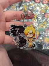 Load image into Gallery viewer, 'Penumbra' Zoro + Sanji Arcrylic Charm (2.5')(PREORDER)