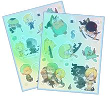 Load image into Gallery viewer, Holo Sticker Page (Zoro + Sanji) (PREORDER)