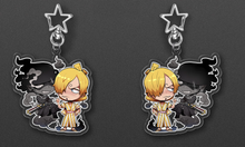 Load image into Gallery viewer, 'Penumbra' Zoro + Sanji Arcrylic Charm (2.5')(PREORDER)
