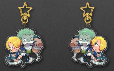 'Riptide' Zoro + Sanji Arcrylic charm (2')