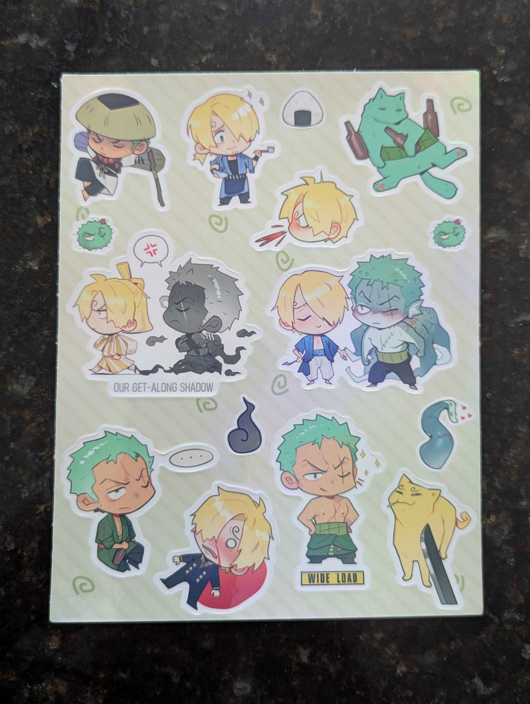 Holo Sticker Page (Zoro + Sanji) (PREORDER)
