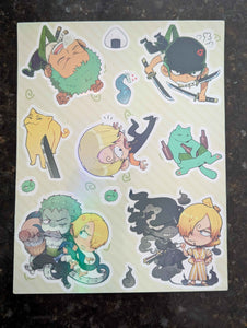 Holo Sticker Page (Zoro + Sanji) (PREORDER)
