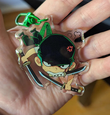 Arcrylic Charm: Angy Zoro (2.5')