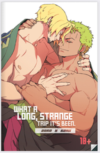 Load image into Gallery viewer, What A Long, Strange Trip It&#39;s Been: Zoro X Sanji Paperback Fanbook #1 (PREORDER)